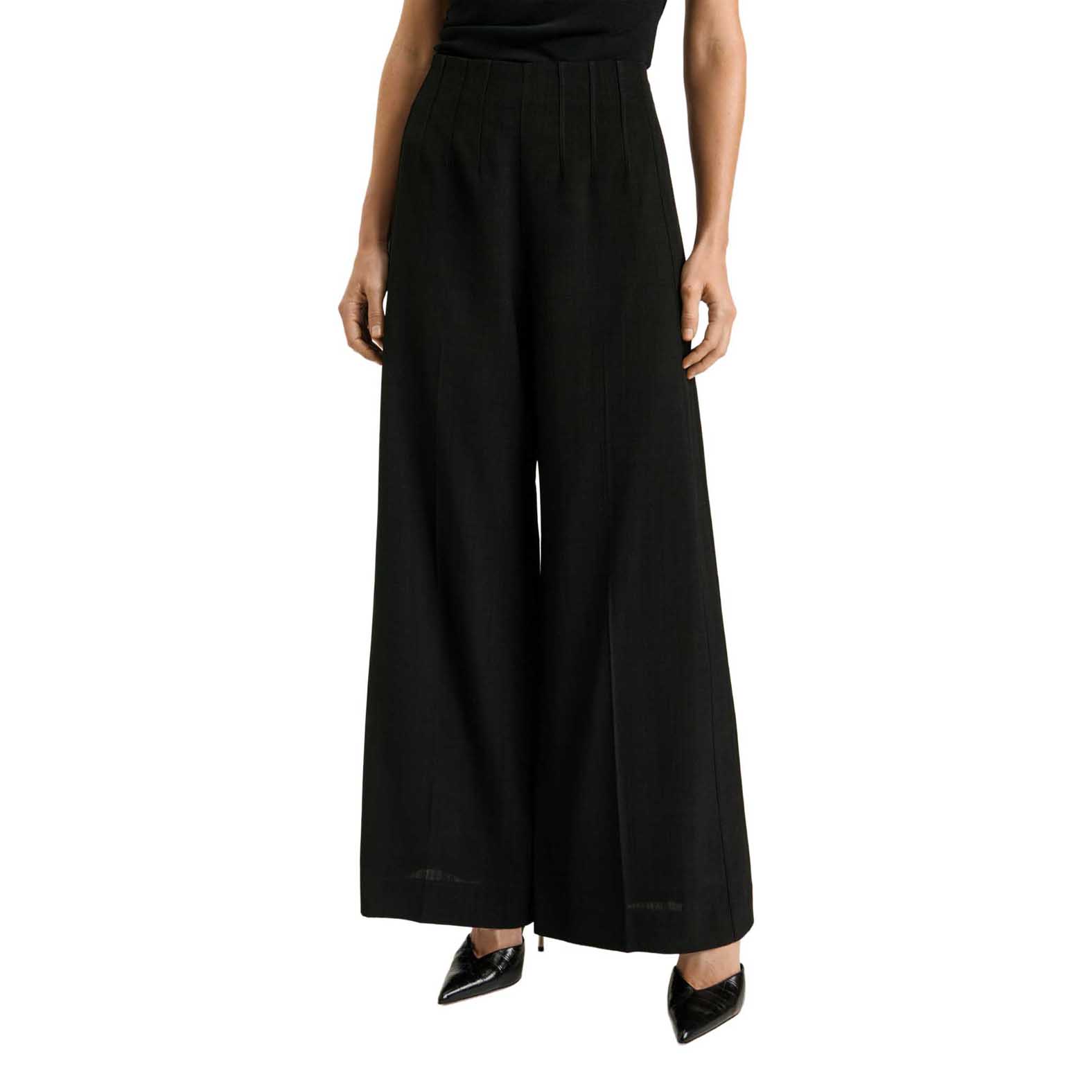 Veronika Maine Lustred Weave Wide Leg Pant